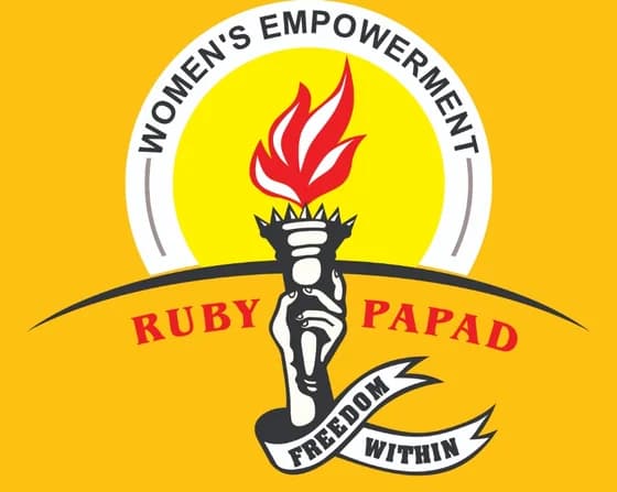 Ruby Papad women's empowerment emblem: Freedom Within